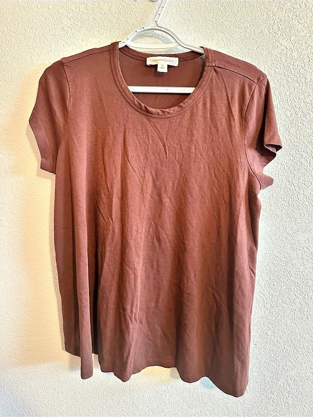 Treasure & Bond Short Sleeve Tee in Brown Size Medium NWT